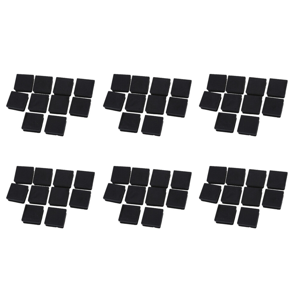 40Mm X 40Mm Plastic Square Tube Inserts End Blanking Caps Black 10Pcs 4711370873564