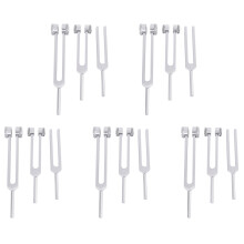 Sett med 15 stk. sensoriske stemmegafler i aluminium C 128 256 512