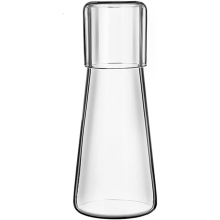Clear Bedside Water Carafe Set with Tumbler Glass