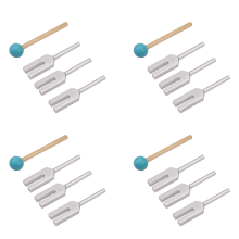 4 stk/sett stemmegaffel i krystall i aluminiumslegering 4096Hz/4160Hz/4225Hz