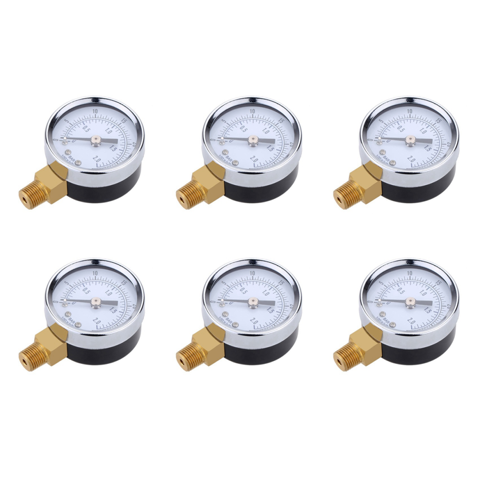 0 - 30 Psi 0 - 2Bar Mini Dial Manometer Gage Doppelskala Schwarz 4711370875513