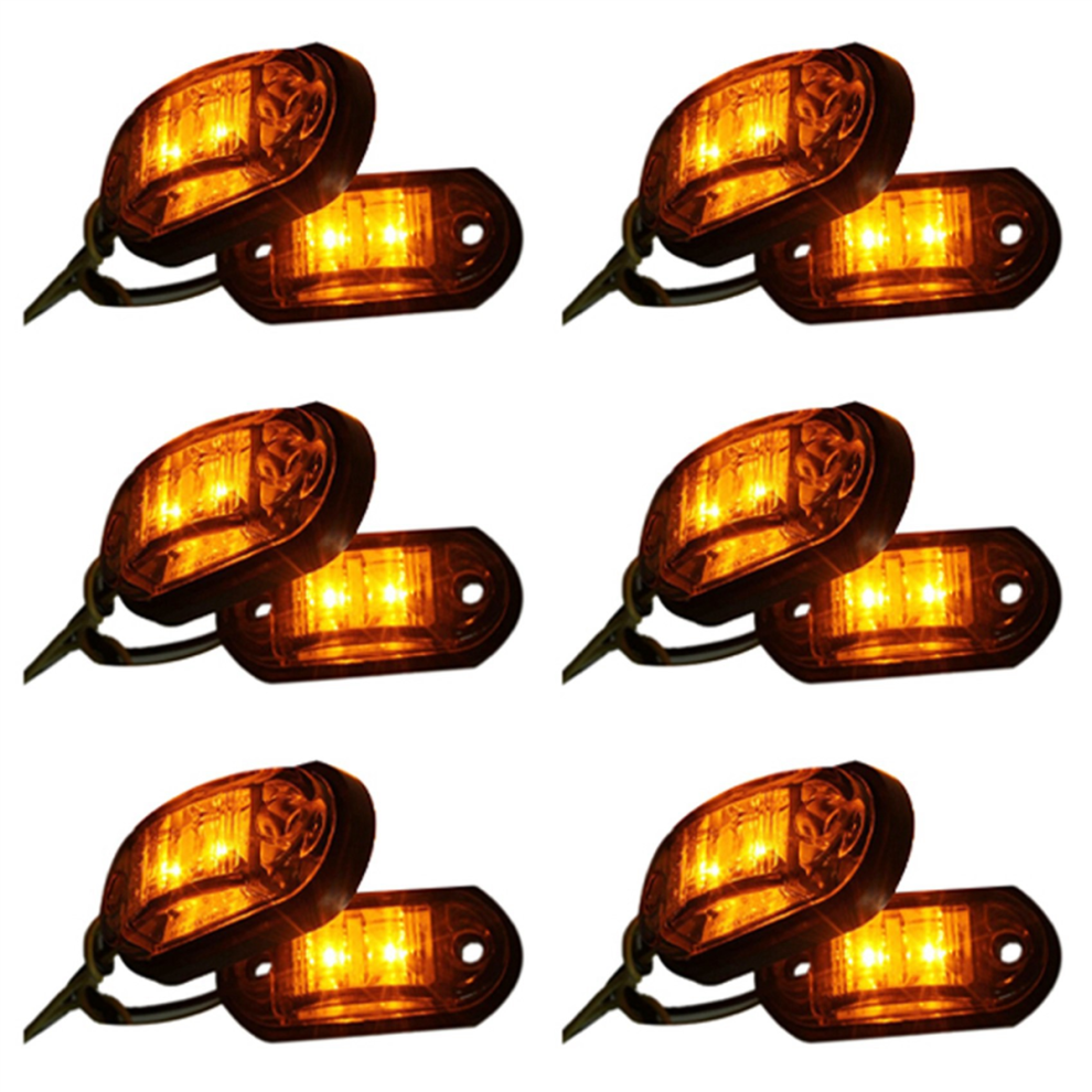 12V / 24V 2 Led Marker Lamp For Car Truck Trailer E-Marked Amber 4711370879283