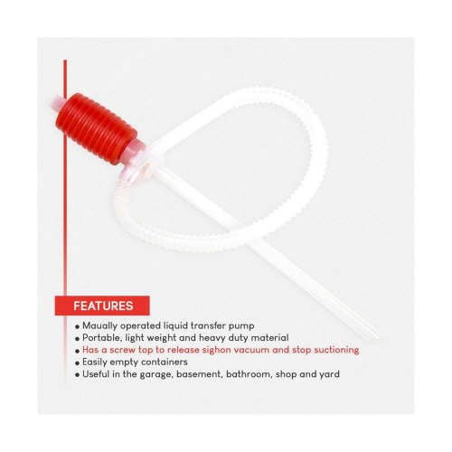 2Pcs Universal Fuel Transfer Siphon Pump - Large Squeezing Syphon 2