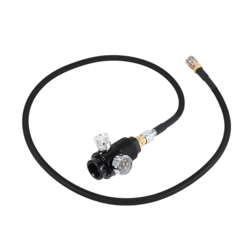 Regulator with 100cm FLEX Remote Hose Line 0-200 Psi 1