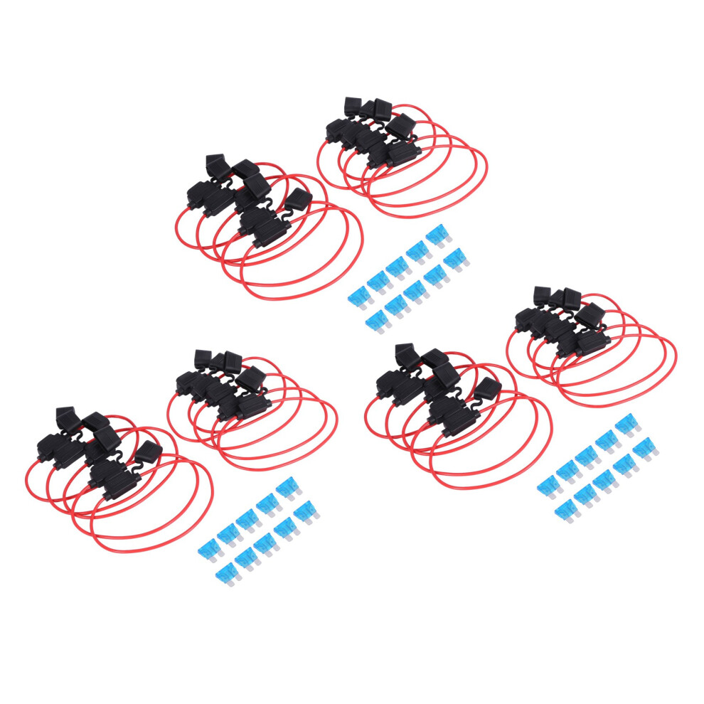30 Pack Fuse Tap Adapter With 30 Pcs 15 Amp Standard Fuses 4711370889763