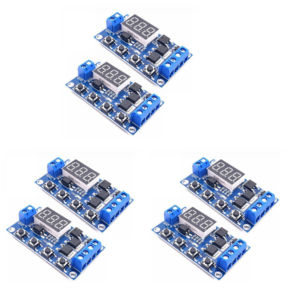 2Pcs Dc12-24V Dual Mos Digital Time Delay Relay Trigger Cycle Timer 4711370891995