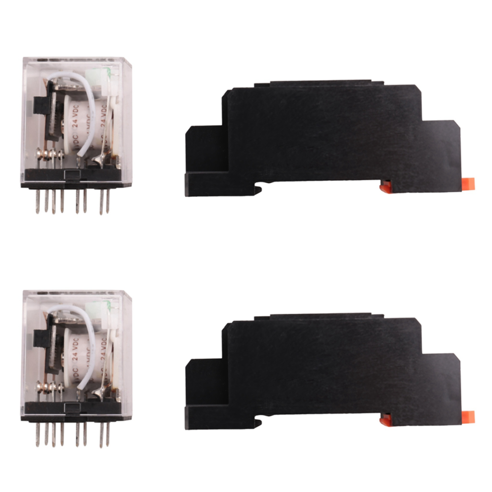 Hh52p Electromagnetic Power Relay With Dyf08a Base, + Clear Black/Blue 4711370893296