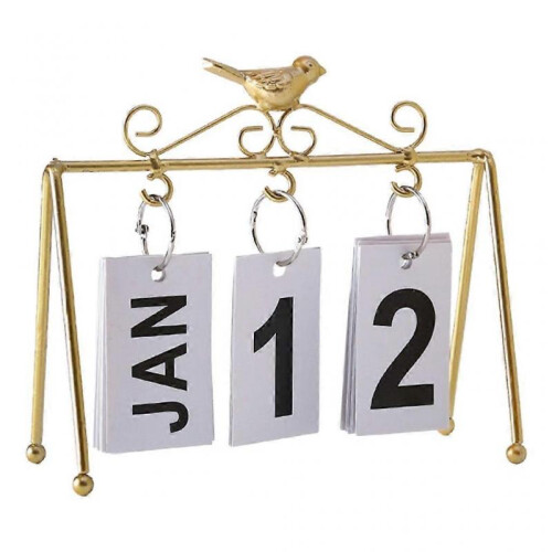 Perpetual Desk Calendar Office Desktop Decoration Reusable Flip Calendars