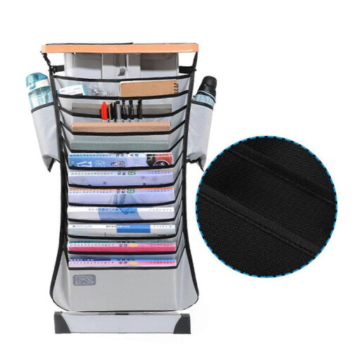Desk Hanging Book Holder Bag Multiple Layers Heavy Duty Students Desk Organizer 2