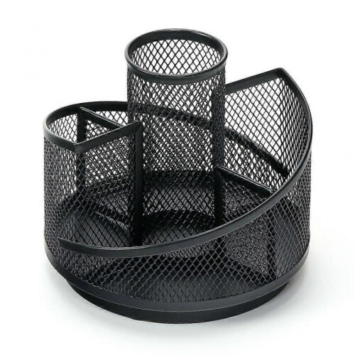 Rotatable Pen Pencil Holder Multiple Compartments Office Desk Organizer