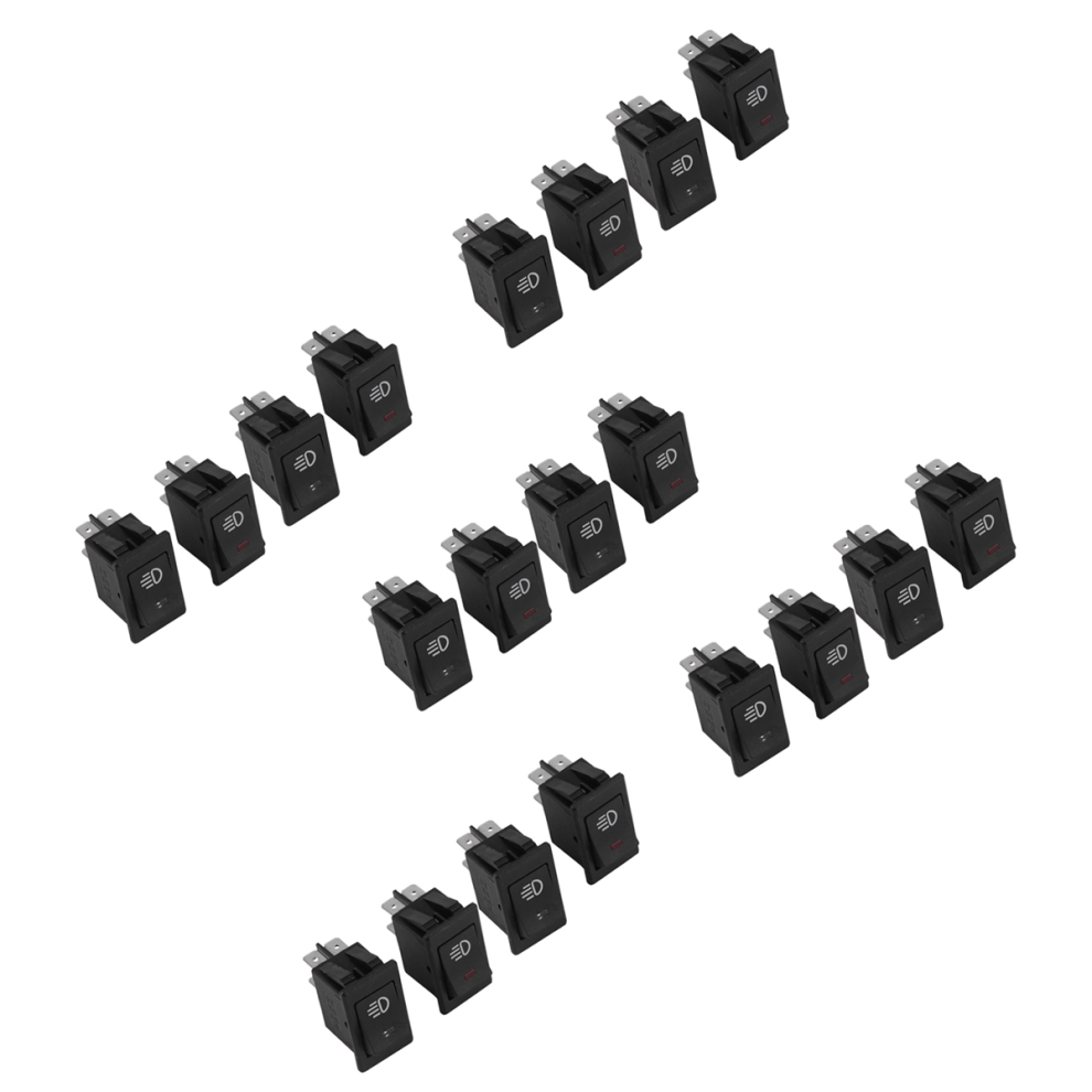 4X 12V 35A Car Truck Boat Fog Rocker Switch 4Pin Light/Black 4711370895009