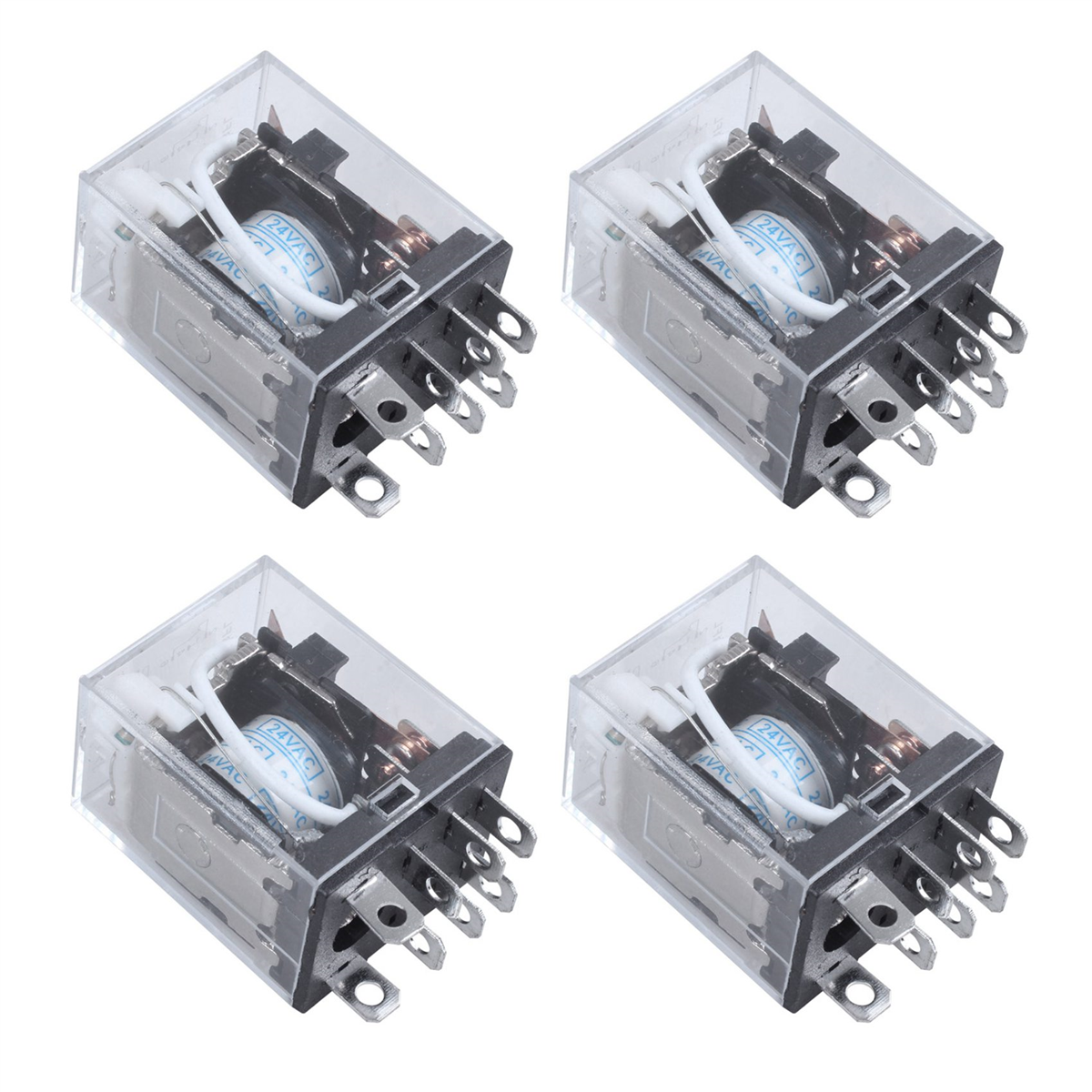 Relè Elettromagnetico A 11 Pin BEMM3C 5A 220VAC Con Spia Rossa - Intermedio Di Potenza