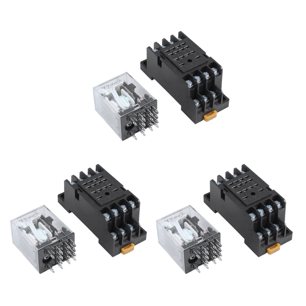 Dc 24V Coil Volt 4Pdt 14 Pin Terminal Electromagnetic Relay Hh54p 4711370892923
