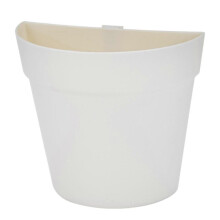 Wall Mounted Flower Pot Semicircle Shaped Plastic Plant Planter Container for Indoor and Outdoor Balcony Garden Decor