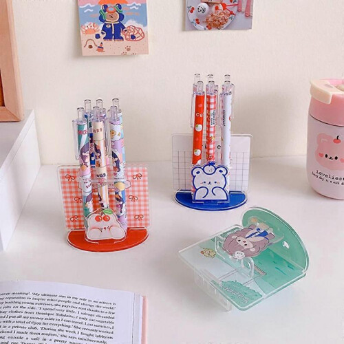 Acrylic Pencil Holder for Fresh Cute Design Hold Student Office Desktop Storage 1
