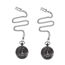2X Steampunk Mustat Roomalaiset Numerot Kaulakoru Kvartsi Taskukello Lahja