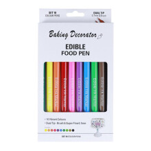 Color Pen Dual Sided Edible Marker Food Grade Gourmets Writer for Baking Party