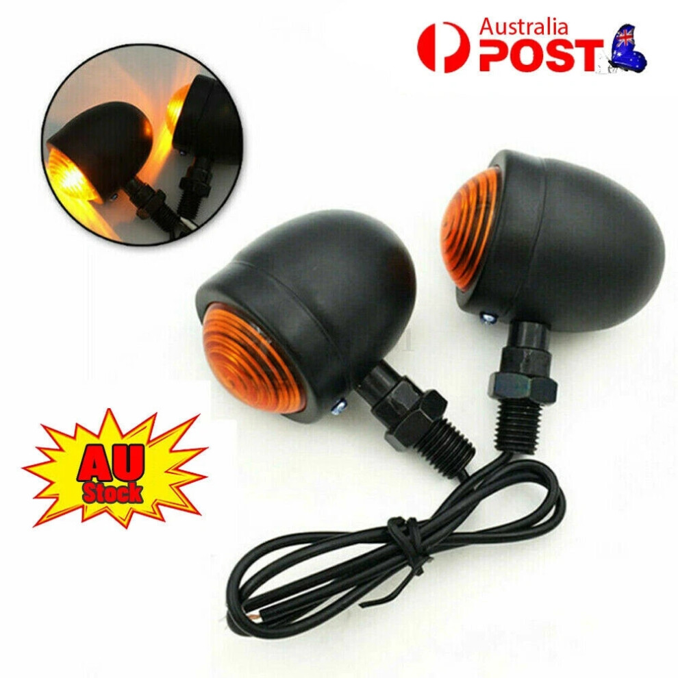 4Pcs 12V Motorcycle Bike Bulb Blinkers Front / Back Turn Signal Indicator Amber 4069369105098