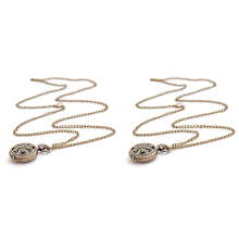 Moda Vintage Bronce cuarzo reloj de bolsillo Collar pendiente ()