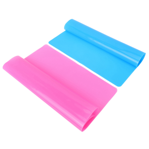 2 Pack A3 Extra Large Silicone Sheet Molds Mat, Blue & Pink 1