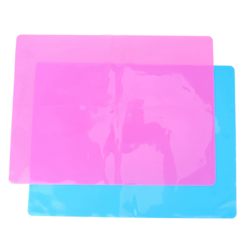 2 Pack A3 Extra Large Silicone Sheet Molds Mat, Blue & Pink 2