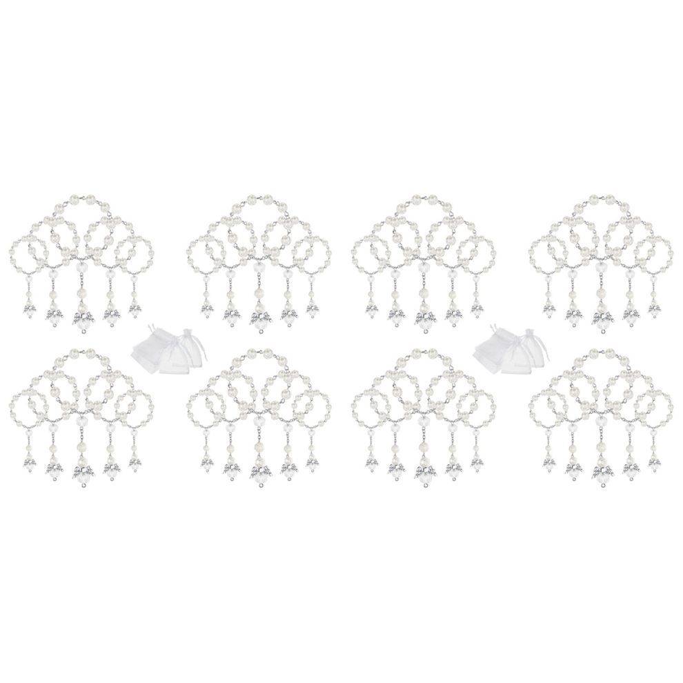 Baptism Acrylic Rosary Beads Mini Rosaries Angel With Organza Bags Markenlos