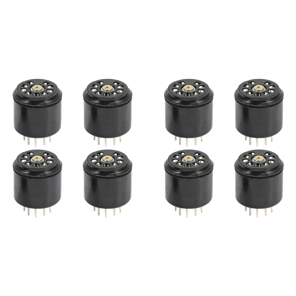 4X 9Pin Vacuum Tube Socket Saver Base For 12Ax7 12Au7 Ecc82 Ecc83 Black 4711370816820
