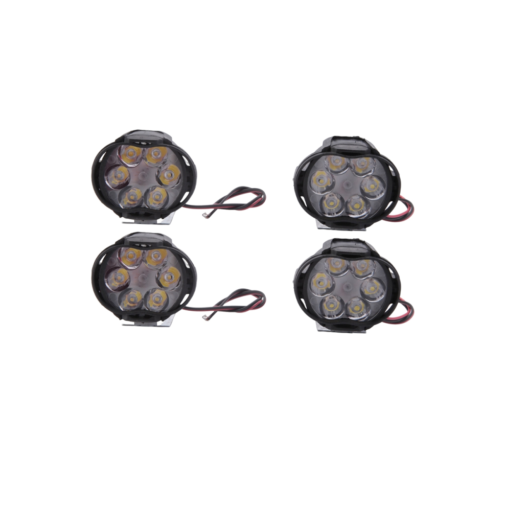 2Pcs 6 Led 10W 1000Lm Universal Scooter Atv Fog Spotlight 6000K White 4711370815656