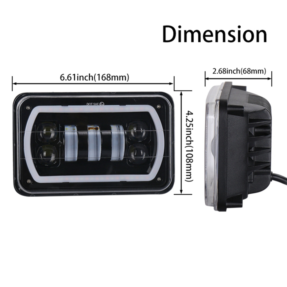 4X6 Inch Led Head Lamp Hi-Lo Beam Drl For Light 4711370816875