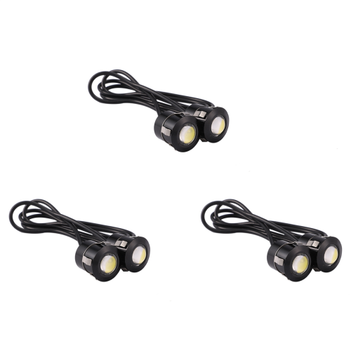 2pcs LED Eagle Eye Backup Light White Light 9W black