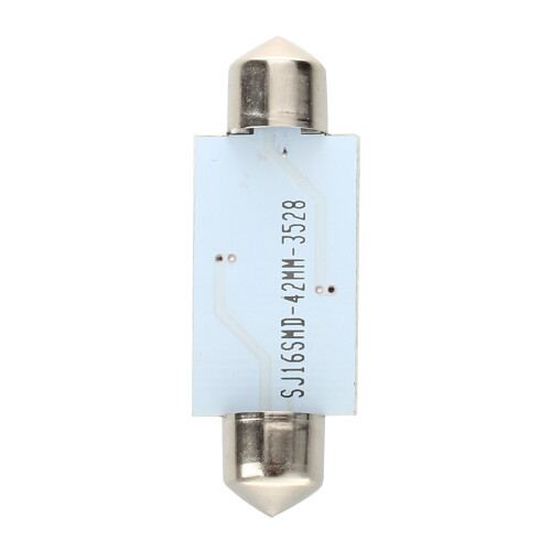 10 AUTO LAMPADINA SILURO 16 LED SMD 3528 42mm 2