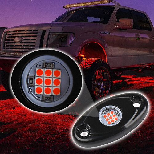 Kit de 4 lampes LED étanches pour camion - Rouge 2