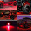 Kit de 4 lampes LED étanches pour camion - Rouge 5