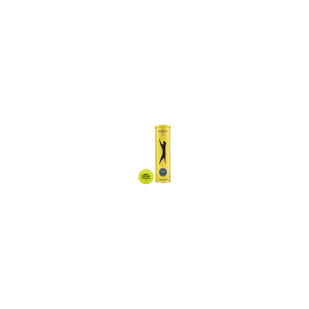 Slazenger Wimbledon Tennis Balls Tube Of 3 - Yellow