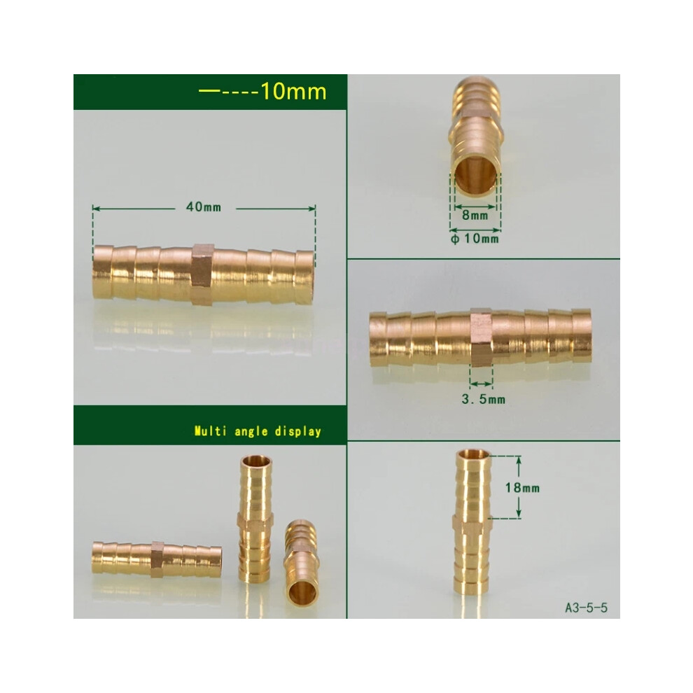 (??10Mm?) Brass T Piece Y Piece 4 Way Joiner Fuel Hose Joiner Tee Connector Air Water Gas 4069369105296