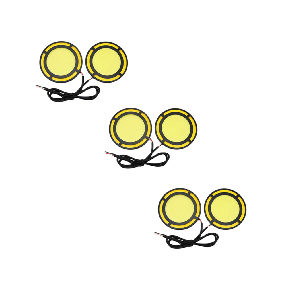 2Pcs Car + Cob Led Drl Lamp Daytime Running Fog Yellow/White/Light 4711370820360
