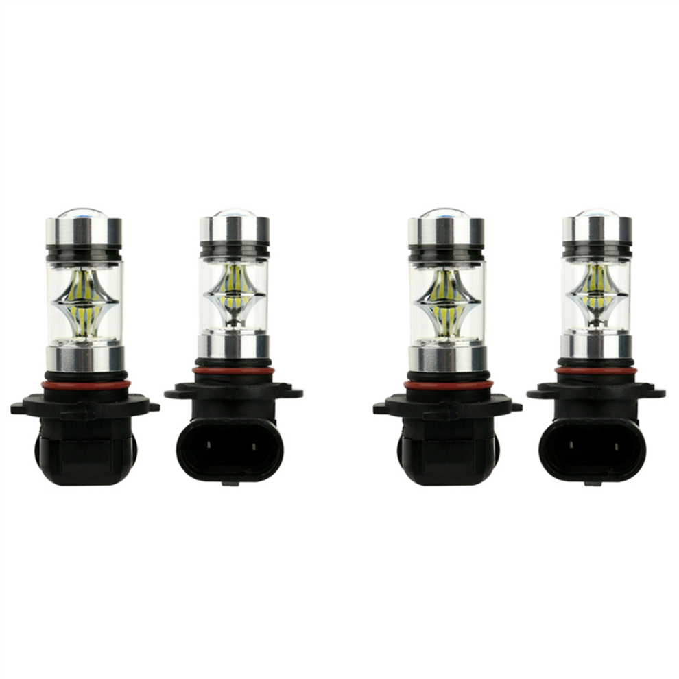 2 Pcs 6000K Super H10 9045 9145 9140 100W 1200Lm Led Fog White/Light 4711370819937