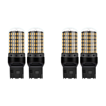 2X Car 3014 144Smd Canbus T20 7440 W21W LED Bulbs for Turn Yellow