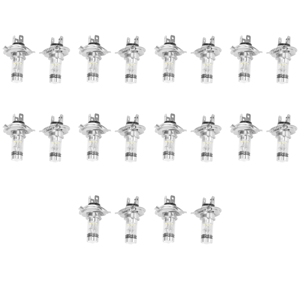 2Pcs Led H4 Hb2 9003 Bulb 100W 20Led Car Fog 6000K Light/White 4711370820414
