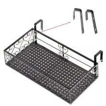Rectangle Hanging Flower Pot Rack Organizer Flowerpot Storage Balcony Pot