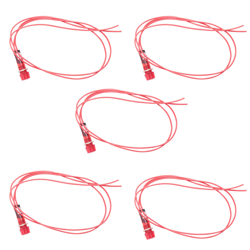 Neon Indicator Pilot Signal Lamp Red Light Ac 250V W2 Wires 4711370830093