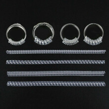 4 pcs/set Ring Adjuster for Loose Rings Spiral Silicone Tightener New