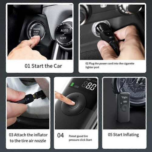 Car Air Compressor Portable Wireless Digital Electric Inflator Pump Inflatable 1