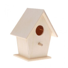 Wood Bird House with Perch Wall Mounted Wooden Nest for Outdoor Decoration