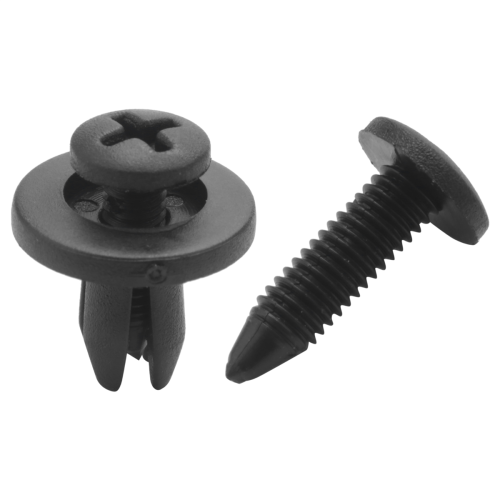 50pcs 6mm Plastic Push Type Rivet Bumper Pin Clips 2