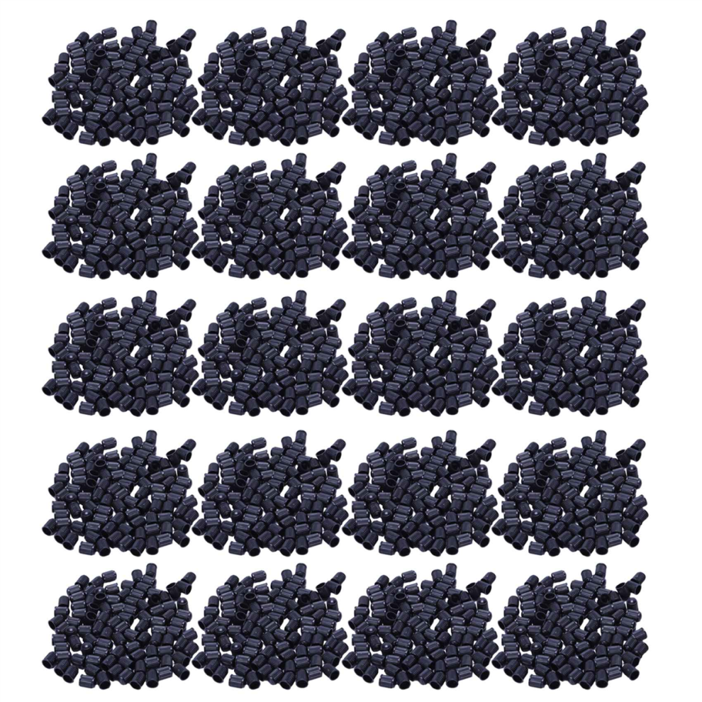 Set Of 100 - Plastic Replacement Valve Caps Black 4711370835425