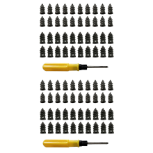 Tire Repair Rubber Nail, Tire Repair Rubber Screws Black(20S+20L)