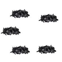 Czarne plastikowe nity z klipsami zatrzaskowymi o średnicy otworu 5 mm x 5 mm, 48 szt.