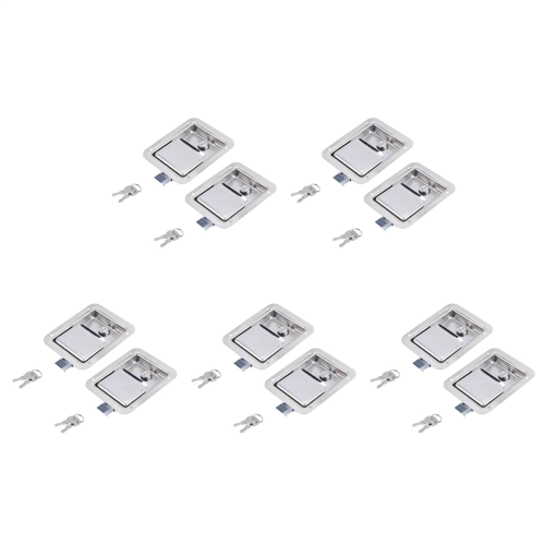 Hardware 2 Pack Stainless Steel Paddle Latch With Lock & Key