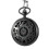 (black) Engrave Pocket Watch Compass Retro Hiking Belt Chain Camp Compass For Sailing 1